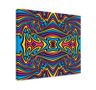 Tableau géométrique motifs abstraits vibrants - TenStickers