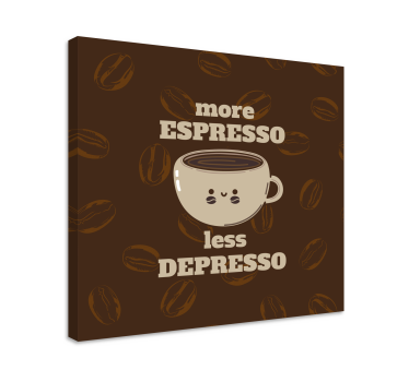 Tableau rustique citation tasse à café - TenStickers