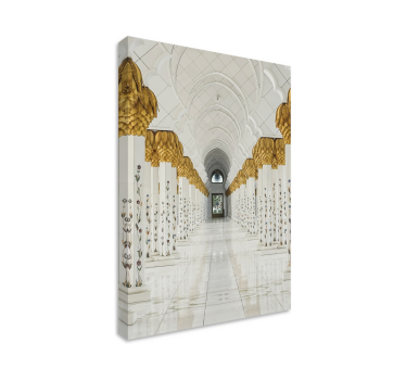 Tableau en 3d Arcs arabes dorés - TenStickers