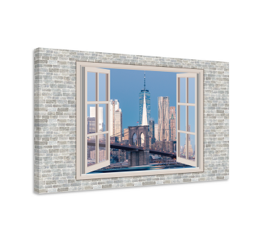 Tableau villes et pays vue sur le pont - TenStickers