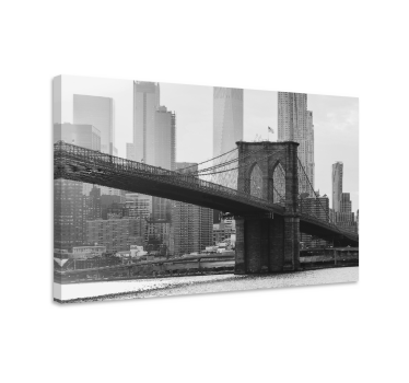 Tableau décoratif Brooklyn noir et blanc - TenStickers
