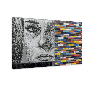 Tableau personnage portrait et mosaïque - TenStickers