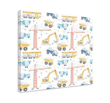 Tableau sports véhicules de construction à jouer - TenStickers