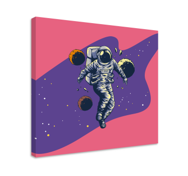 Cadre jeux vidéo cosmonautes dans le cosmos - TenStickers