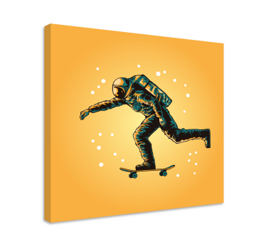 Cadre jeux vidéo aventure de l'astronaute skateur - TenStickers