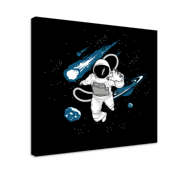 Cadre jeux vidéo astronaute dans l'univers - TenStickers