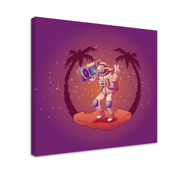 Cadre jeux vidéo astronaute dansant - TenStickers