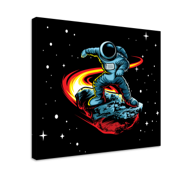 Cadre jeux vidéo astronaute sur un astéroïde - TenStickers
