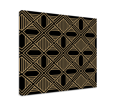 Tableau géométrique motif géométrique doré - TenStickers