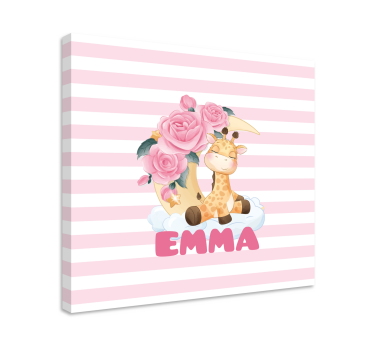 Tableau bébé portrait de girafe mignonne - TenStickers