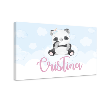 Tableau animaux personnage panda mignon - TenStickers