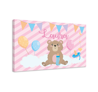 Tableau bébé célébration d'ours mignon - TenStickers