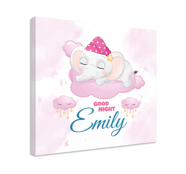 Tableau éléphants rêves doux Éléphant - TenStickers