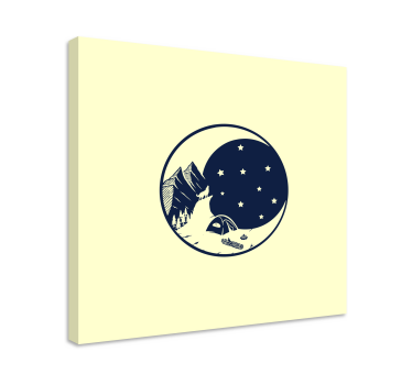 Tableau paysages camping sous les étoiles - TenStickers