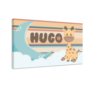 Tableau bébé conception ludique de girafe - TenStickers