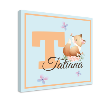 Tableau bébé renard amical - TenStickers