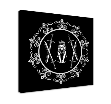 Tableau arbres lion avec épées - TenStickers