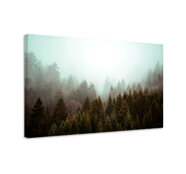 Tableau paysages vue sur la forêt brumeuse - TenStickers