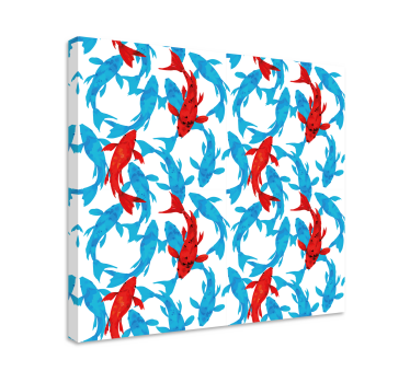Tableau moderne design de poissons colorés - TenStickers