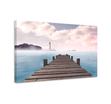 Tableau paysages chemin côtier serein - TenStickers