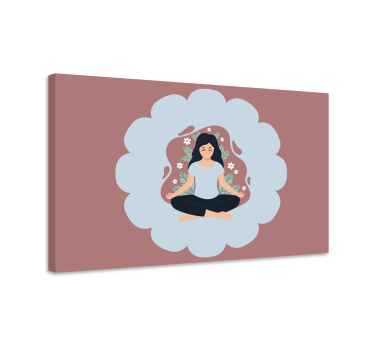 Tableau mandala aura florale méditative - TenStickers