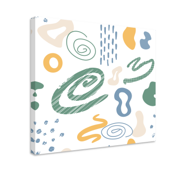 Tableau abstrait formes tourbillonnantes dynamiques - TenStickers