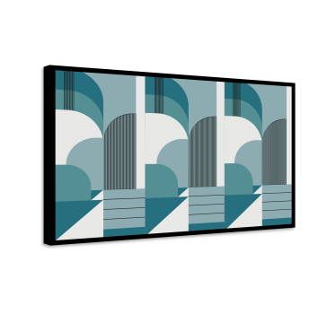 Tableau moderne formations architecturales géométriques - TenStickers