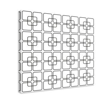 Tableau géométrique motif carré complexe - TenStickers