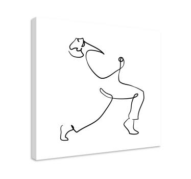 Tableau personnage contour humain dynamique - TenStickers