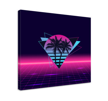 Tableau rétro Palmier de style vaporwave - TenStickers