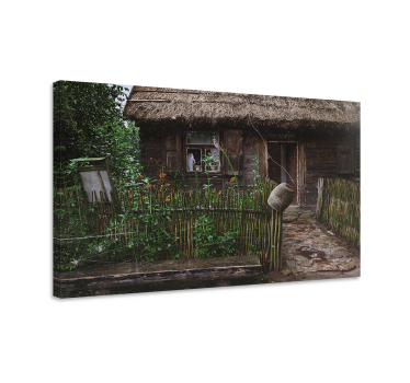 Tableau rustique entrée de cottage charmante - TenStickers