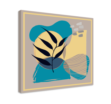 Tableau ornemental formes de feuilles abstraites - TenStickers