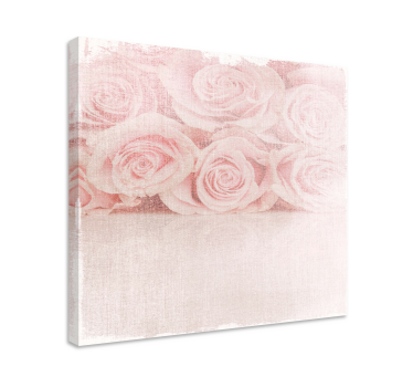 Tableau fleurs et plantes roses douces blanches - TenStickers