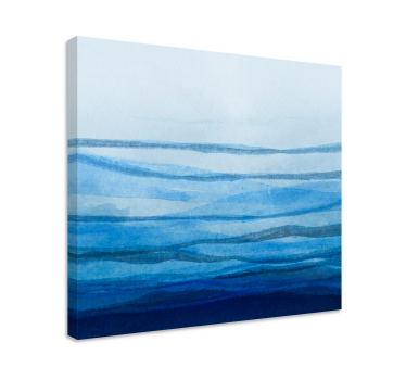 Tableau moderne Stipes à effet ombré dans les tons bleus - TenStickers