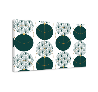 Tableau moderne motif éventail géométrique - TenStickers