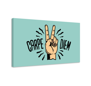 Tableau citation carpe diem geste de la main - TenStickers