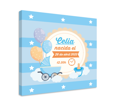 Tableau bébé célébration d'annonce de naissance - TenStickers