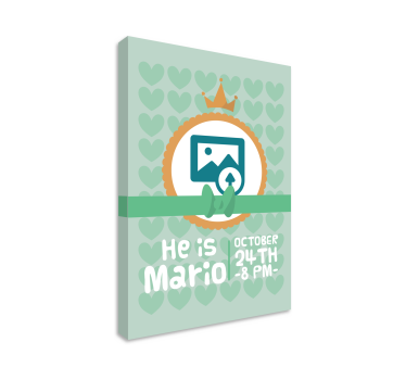 Tableau bébé il est mario - TenStickers