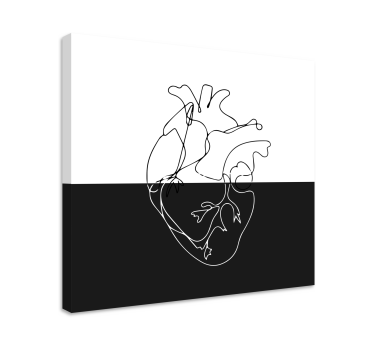 Tableau forme géométrique Lineart coeur géométrique - TenStickers