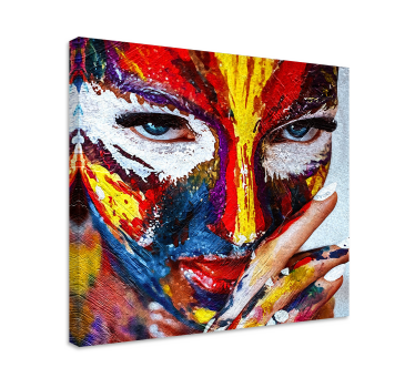 Tableau personnage art de visage coloré - TenStickers