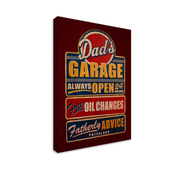 Tableau garage panneau publicitaire vintage - TenStickers
