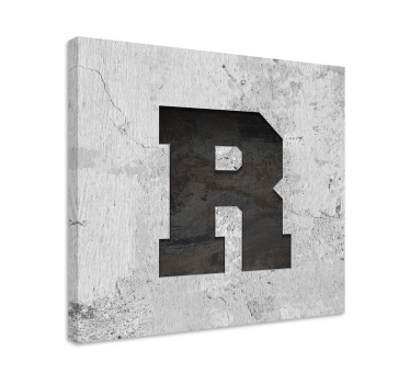 Tableau personnalisé lettre au choix style industriel - TenStickers
