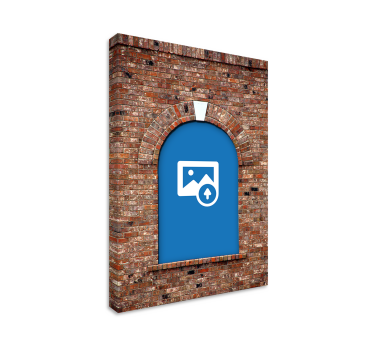 Tableau illusion 3D Arche en briques image personnalisable - TenStickers