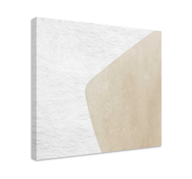 Tableau art minimaliste beige et blanc - TenStickers