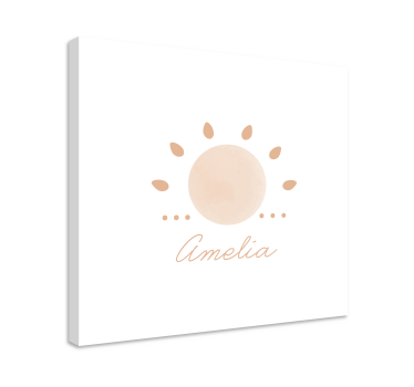 Tableau Prénom style scandinave soleil minimal abstrait - TenStickers