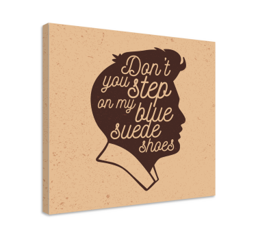 Tableau paroles chanson "Blue suede shoes" - TenStickers