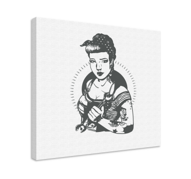 Tableau vintage portrait féministe - TenStickers