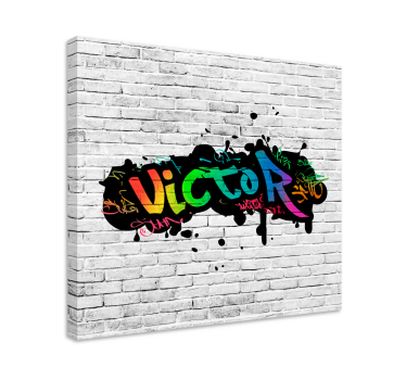 Tableau chambre graffiti prénom personnalisable - TenStickers