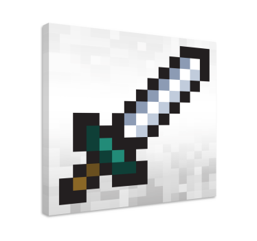 Tableau jeux vidéo épée pixelisée - TenStickers