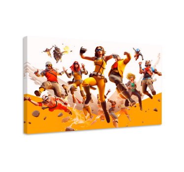 Tableau jeux vidéo attaque de personnages - TenStickers